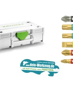 Festool Systainer³ SYS3 XXS 33 GRY 205398 mit Einkaufswagenlöser & 6x Wera Diamant Bit