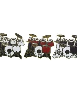 Gewa Anstecknadel Schlagzeug 7-Teilig, Schwarz